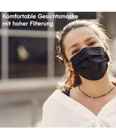 iCOOLIO Surgical Masks - Medical Face Masks (Black) | Disposable 50 Pack International Shipping - Buy Online on SooperMarket.com