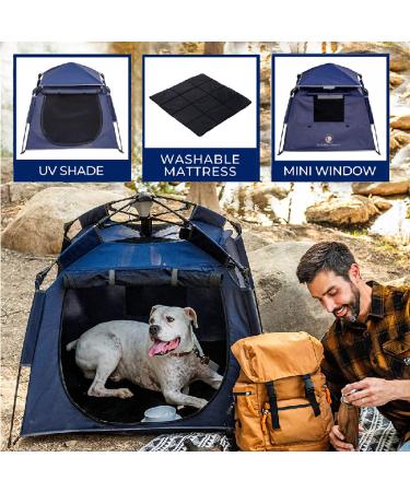 POP 'N GO Pet Playpen - Portable 39 x 33 Dog & Cat Tent Navy | Indoor/Outdoor Pen for Small, Medium, Large Pets - Buy Online on SooperMarket.com