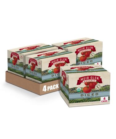 Muir Glen Organic Diced Tomatoes, 14.5 oz (Pack of 4) 14.5 Ounce (Pack of 4)