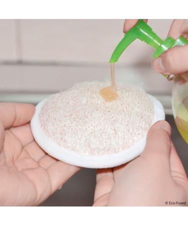 Natural Loofah Pads (Pack of 5) - Exfoliating Scrub Sponges for Shower/Bath - Essential Skin Care Product - Fibrous Texture - Face/Body Wash - Wet & Apply Soap - Buy Online on SooperMarket.com