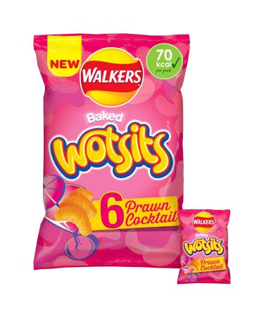 Walkers Wotsits Prawn Cocktail Snacks Crisps 6X13.5g
