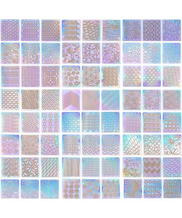 Dokpav 144 Pcs Nail Vinyl Stencils Set - 72 Unique Designs for Nail Art Decoration | DIY Nail Design Tools Decals - 24 Sheets - Buy Online on SooperMarket.com