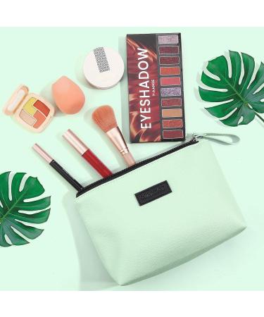 Small Cosmetic Pocket for Women | Waterproof PU Leather Makeup Bag - Cute Versatile Travel Organizer (Green) - Buy Online on SooperMarket.com