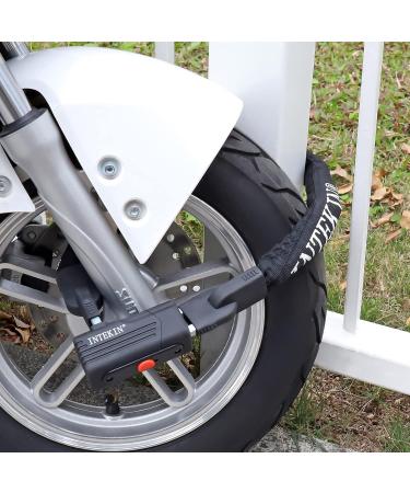 Intekin High-Security Bicycle Chain Lock - 90cm Heavy-Duty Hardened Steel 8mm Strong Square Chain for Bikes E-Bikes Scooters Motorcycles Fences & Gates - Buy Online on SooperMarket.com