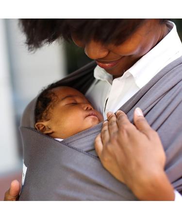 Sleepy Wrap Baby Carrier - Ergonomic Hands-Free Stretchy Wrap for Newborns to Toddlers - Lightweight Sling for Babies 7-35 lbs (Dark Grey) - Buy Online on SooperMarket.com