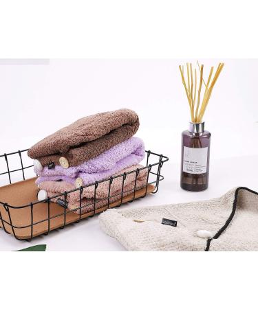Itoda Hair Towel - Microfiber Absorbent Turban for Long Hair | Soft Durable & Fast Drying | Perfect for Home & Travel - Brown - Buy Online on SooperMarket.com