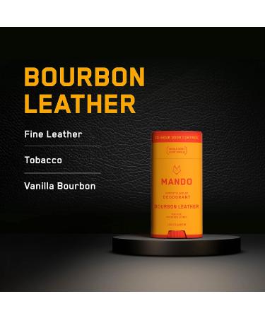 Mando Men's Whole Body Deodorant - Smooth Solid Stick - 72hr Odor Control - Aluminum & Baking Soda Free - Skin Safe - 2.6oz (Bourbon Leather) - Buy Online on SooperMarket.com