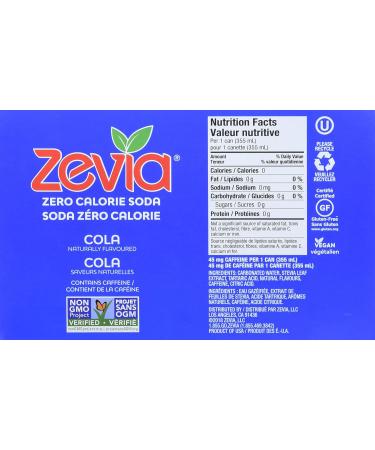 Zevia Cola 355 millilitre (Pack of 24) - Buy Online on SooperMarket.com