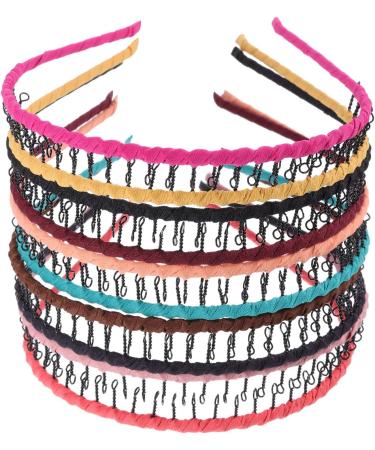 Quesuc 10 Pieces Unisex Metal Teeth Comb Hair Hoop Hairband Headband Hair Accessories Multicolor - Buy Online on SooperMarket.com