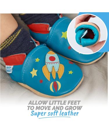 Soft Sole Leather Baby Shoes for 12-18 Months - Spaceship Design for Boys and Girls - Buy Online on SooperMarket.com
