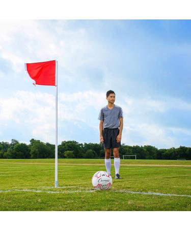 Champion Sports Soccer Corner Flag Set with Steel Peg - High-Quality Set for Soccer Field Marking - Buy Online on SooperMarket.com