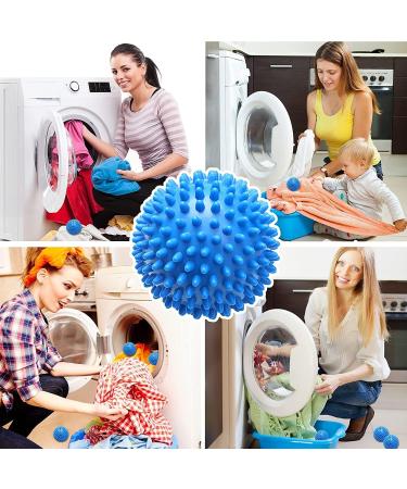 KOMUNJ 6 Pieces Dryer Ball Washing Ball for Washing Machine Balls for Fluffy Laundry Reusable Dryer Balls Laundry Tumble Dryer Drying Ball (Blue) - Buy Online on SooperMarket.com