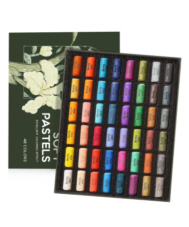 Arrtx Soft Pastels Art Supplies  48 Assorted Colors Chalk Pastels Creamy Soft and High Adhesion for Artist Beginners Traditional Art Creation  Backgrounds for Adult Coloring  Drawing Media  Crafting