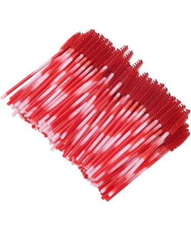 Eyelash Brush Mini Makeup Brushes Mascara Wands Mascara Wands Applicator Disposable Eyebrow Brush Set 200pcs Eyelash Extension Cosmetic Tool (Bright Red) - Buy Online on SooperMarket.com