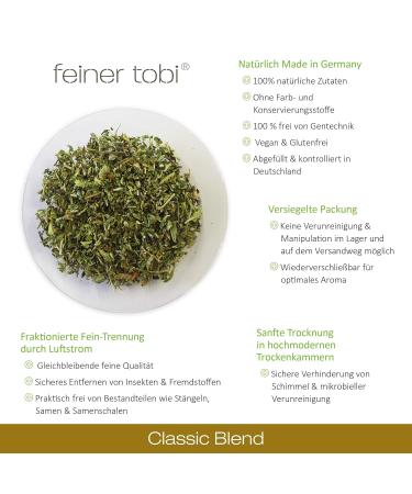 Fine Tobi Classic Blend Herbal Tea - Evenly Fine-Leafed Mullein Marshmallow & Raspberry Leaves - Premium International Shipping - Buy Online on SooperMarket.com