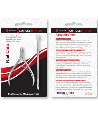 Cuticle Remover Tool Set Stainless Steel Professional Cuticle Nipper and Pusher Nail Care Manicure Pedicure (Cuticle Nipper + Cuticle Pusher) - Buy Online on SooperMarket.com