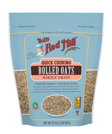 Bob's Red Mill Quick Cooking Rolled Oats, 32 Ounce 2 Pound (Pack of 1) Resealable