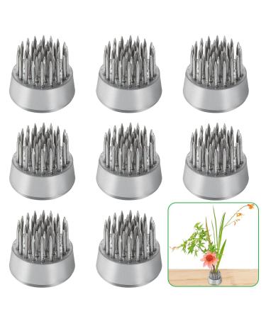 DAJAVE 10 Pack Flower Frogs Round Flower Arranger Silver Flower Fixed Tools Japanese Flower Holder Floral Arrangement Pin Holder for Plant Fixation Flower Arrangement Plant Decoration