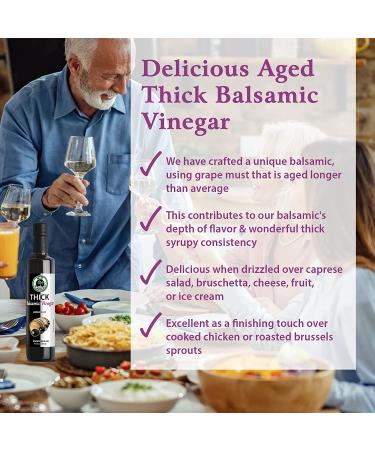 Authentic M.G. PAPPAS Thick Balsamic Vinegar from Italy - 8.5 Fl Oz - Perfect for Vinaigrettes, Salads & Dressings - No Preservatives, Sugar or Additives - Buy Online on SooperMarket.com