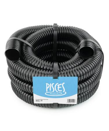 Pisces 38mm (1.5 inch) Black Pond Corrugated Flexible Hose Pipe - 5m Roll 5 38mm (1.5 inch)