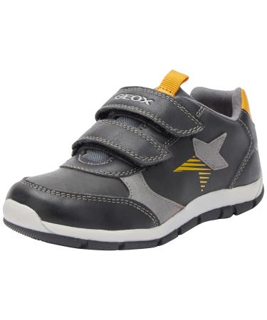Geox Boy's B Heira Sneakers 7 UK Child Black Curry