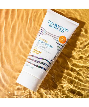 Seaweed Bath Co. Firming Body Cream - Orange Cedar Scent - 6oz - Sustainably Harvested Seaweed & Chlorella - Green Coffee Bean - 1 Pack - Buy Online on SooperMarket.com