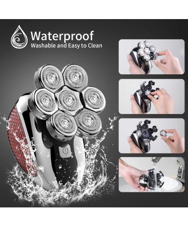 Homsor 7D Waterproof Head Shaver for Bald Men | Electric Shaver with Trimmer | Men's Grooming Kit - Buy Online on SooperMarket.com