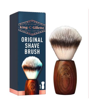 King C. Gillette Razor Set for Men | Razor + 5 Blades & Wooden Brush | Premium Shaving Experience & Perfect Gift Bundle - Buy Online on SooperMarket.com