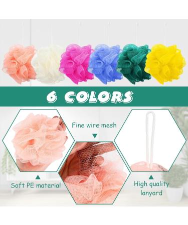 100 Pcs Bath Sponge Shower Loofahs Bulk Exfoliating Body Scrubber Pack - Assorted Colors - Bathing Accessories for Kids, Women, Men - Mesh Balls Travel Cleaning Wash Puff - Buy Online on SooperMarket.com