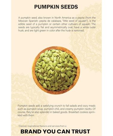 Pumpkin Seeds (200g/7.05 oz) - Raw, High in Fiber, Protein Source, Non-GMO, Vegan, 100% Natural, Premium Quality - Buy Online on SooperMarket.com