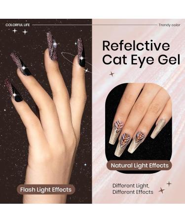 Reflective Cat Eye Gel Polish - 6 Magnetic Colors | Manicure Soak Off UV Gel 038 - Buy Online on SooperMarket.com