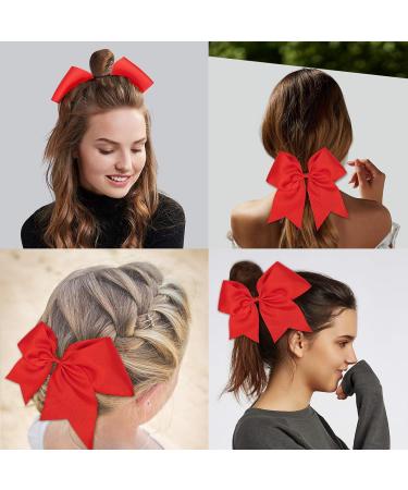 Whales Red Hair Loops - 2-Piece Big Ripband Elastic Hair Bands | Cheer Bows & Ponytail Holders for Girls & Toddlers - Buy Online on SooperMarket.com