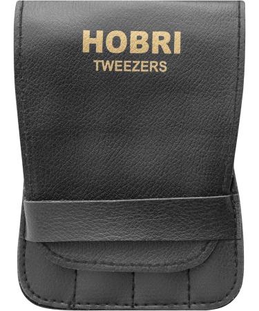 Professional Stainless Steel Eyebrow Tweezers Set - 4 Pieces with Travel Case by Hobri International - Perfect Beauty and Personal Care Tool - Buy Online on SooperMarket.com