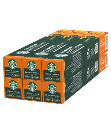 STARBUCKS Smooth Caramel Flavoured Coffee by Nespresso Blonde Roast Coffee Capsules 6 x 10 (60 Capsules)