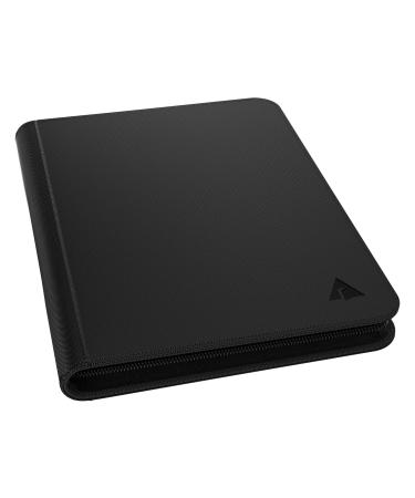 Rayvol Premium 1000+ Pockets Card Binder, 16-Pocket Ringless Trading Card Album Folder - Side Loading UltraSonic-161024 Tech Zip Binder for TCG -Black