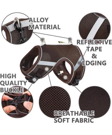 Escape-Proof Cat Harness & Leash Set - Adjustable Reflective Breathable Design for Large Cats (L Brown) - 150cm Cat Leash - Buy Online on SooperMarket.com