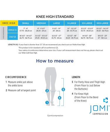 JOMI Compression Knee High Stockings 15-20mmHg - X-Large, Black - Buy Online on SooperMarket.com
