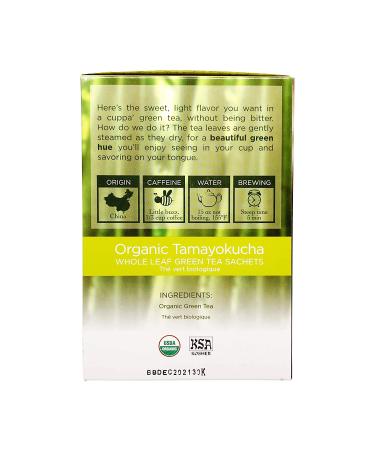 Organic Tamayokucha Green Tea - Two Leaves & A Bud - 15 Count - Premium Quality - Buy Online on SooperMarket.com