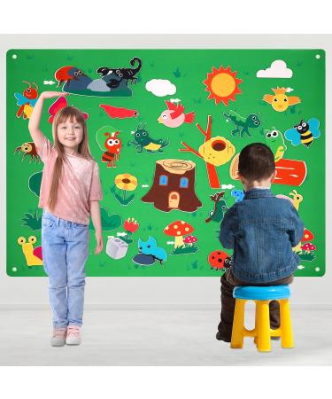 Poaiela Farm Animal Felt Board Set - Interactive Early Learning Storytelling Playset for Kids | 3.3ft Reusable Wall Hangers for Toddlers & Young Girls - Buy Online on SooperMarket.com