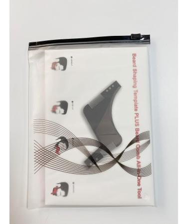 Beard Stencil & Comb Set - Perfect Beard Shaping Tool for Goat Beards Sideburns & Symmetrical Contours | 2 Pieces in Brown & Black - International Shipping Available - Buy Online on SooperMarket.com