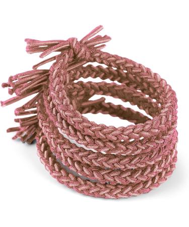 Braided Hair Scrunchies Pink with 2 Beautiful Colours for Everyday Use 5 Pieces Hair Scrunchies Set - Buy Online on SooperMarket.com
