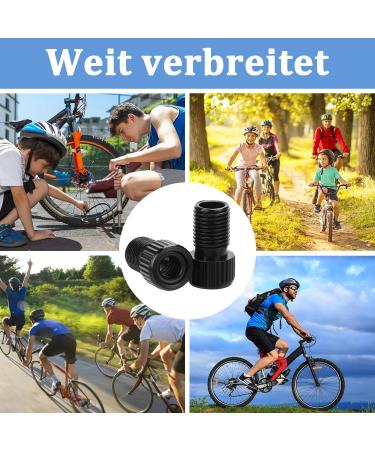 4-Piece Bicycle Valve Adapter Set - DV & SV French Valve Adapters with Sealing Ring for Universal Compatibility - Buy Online on SooperMarket.com