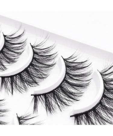 20 Pairs Natural Faux Mink False Eyelashes | Handmade & Reusable | Fluffy Volume Long Thick Lashes | 12mm | Pack of 1 - Buy Online on SooperMarket.com