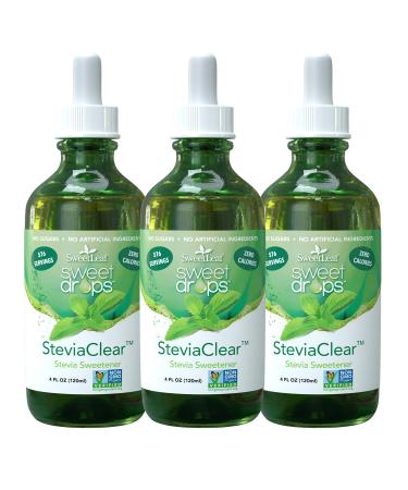 SWEETLEAF STEVIA SteviaClear Liquid Extract, 4 Fl Oz (Pack of 3)