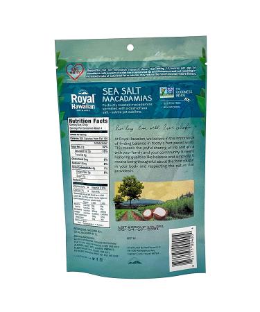 Royal Hawaiian Orchards Sea Salt Macadamia Nuts 4oz (Pack of 6) - 24oz Total - Buy Online on SooperMarket.com