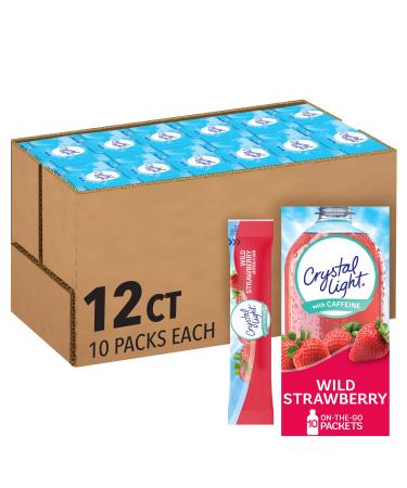 Crystal Light Sugar-Free Wild Strawberry On-The-Go Powdered Drink Mix 120 Count-10 Count (Pack of 12) Sugar-Free Wild Strawberry 10 Count (Pack of 12)