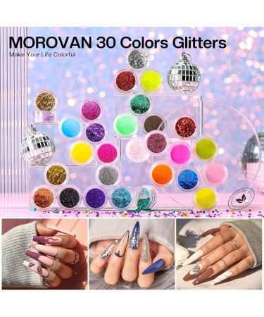Morovan Acrylic Nail Set - Complete Starter Kit with Acrylic Powder Nail Lamp Drill & 4 UV Polish Colors for Beginners - Buy Online on SooperMarket.com