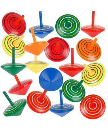 Wooden spinning top Sterneer 30 pieces spinning tops for children party favors children's birthday party gifts wooden spinning tops small gifts children