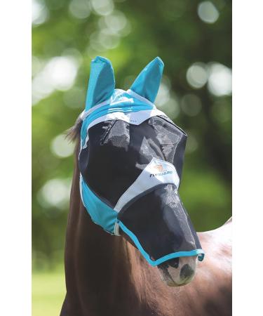 Shires Fine Mesh Fly Mask With Ears and Nose - Teal: Cob - Buy Online on SooperMarket.com