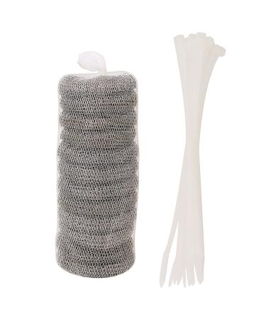 Lint Traps LVYOUIF Stainless Steel Washing Machine Lint Snare Traps, 12 PCS Washer Hose Lint Traps with 12 PCS Cable Ties, Laundry Mesh Washer Sink Drain Hose Screen Filter